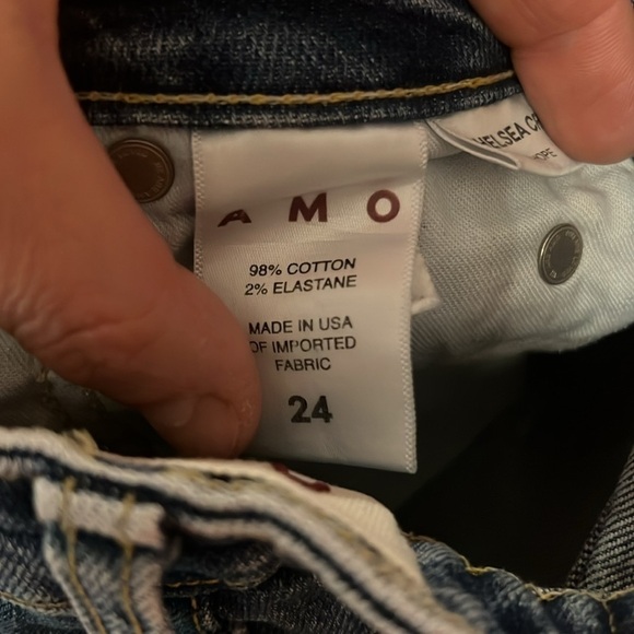 AMO Chelsea Crop Hope High Rise Straight Jeans in hope 24 - Picture 9 of 11